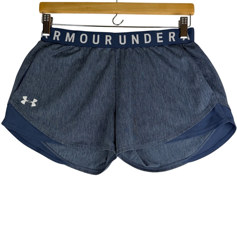 Under Armour Shorts Womens Small (SM) Play Up 3.0 Twist Blue Heather 1349125